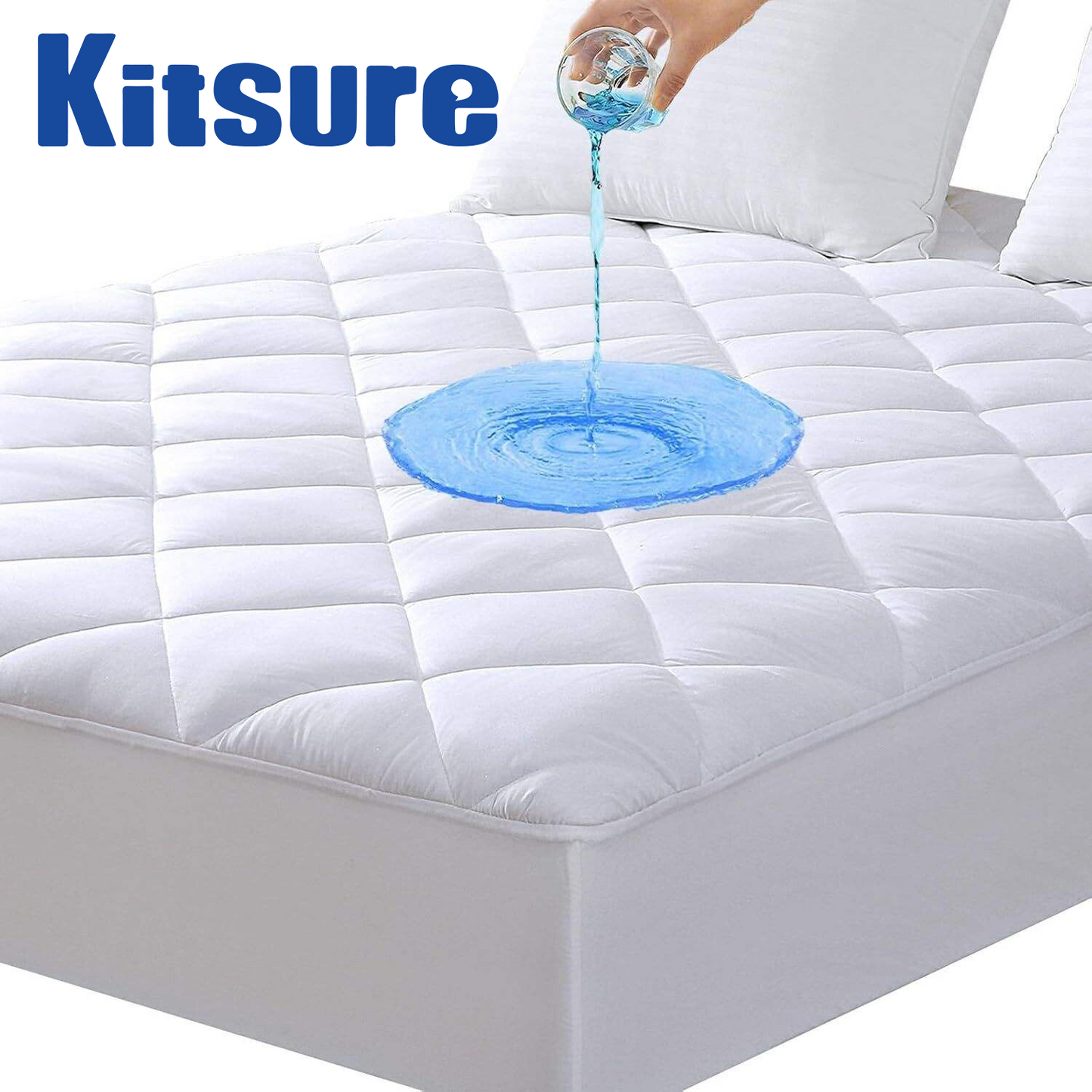 Kitsure Bed Cover Mattress Cover Mattress Protector, Topper Pad Protector, Breathable, Extra Long