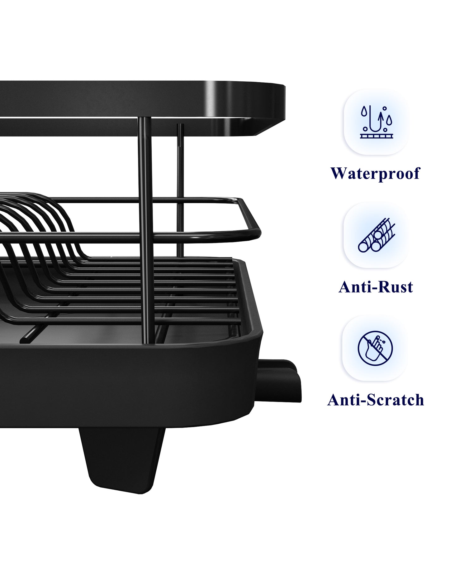 Dish Drying Rack- Space-Saving Dish Rack, Dish Racks for Kitchen Counter