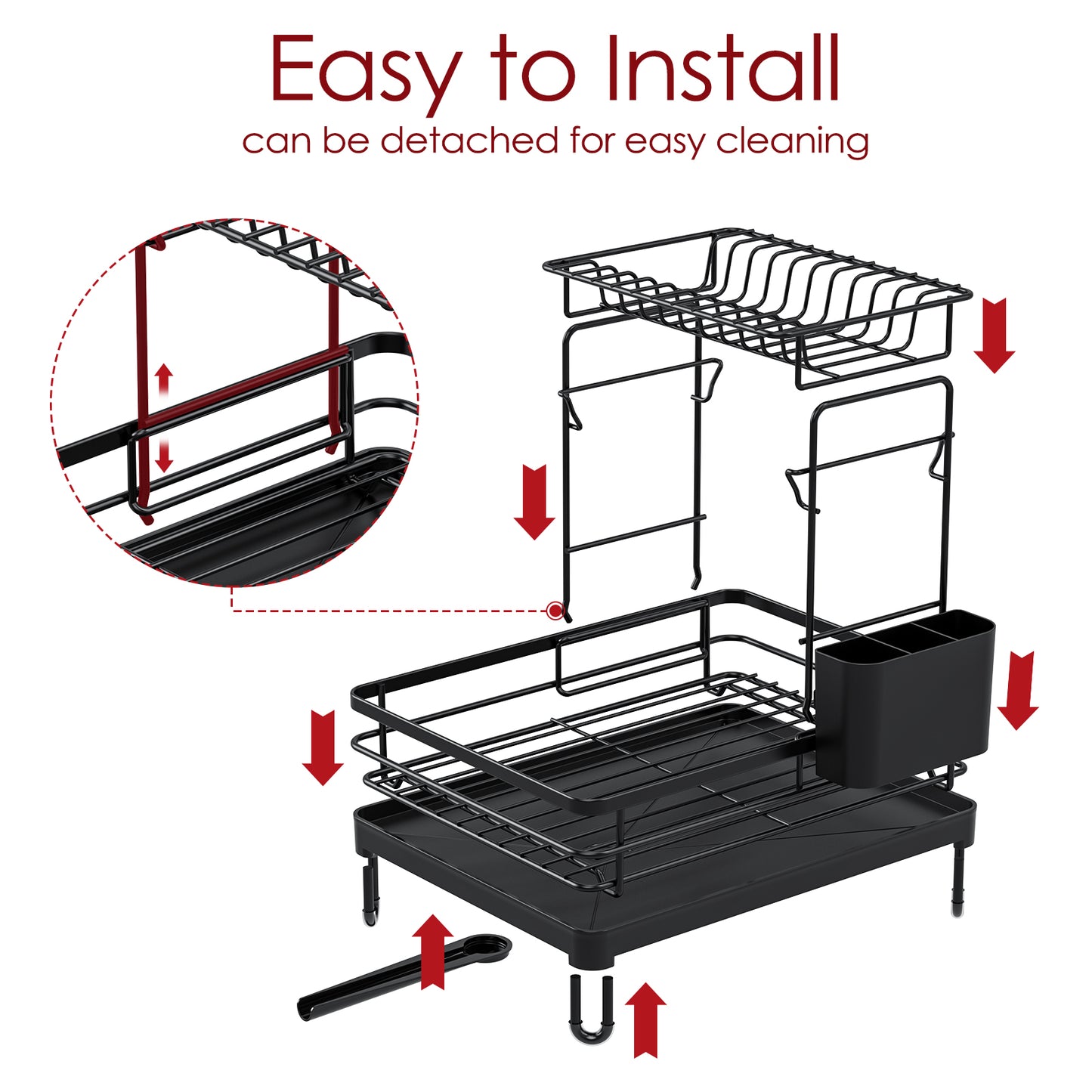 Dish Drying Rack - X-Large Stainless Steel Dish Rack for Kitchen Counter