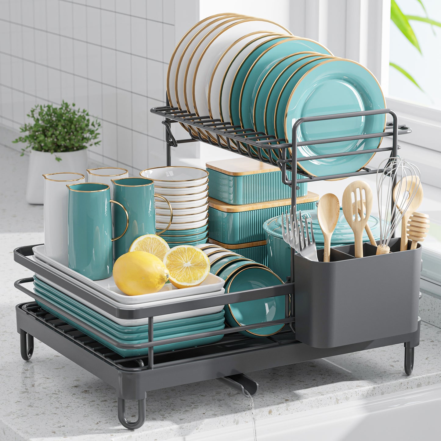 Dish Drying Rack - X-Large Stainless Steel Dish Rack for Kitchen Counter