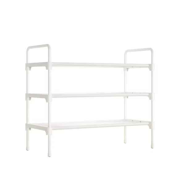 Kitsure 3-Tier Shoe Rack for Closet, Sturdy Shoe Organizer, 27.6" x 11.8" x 22.6", Black