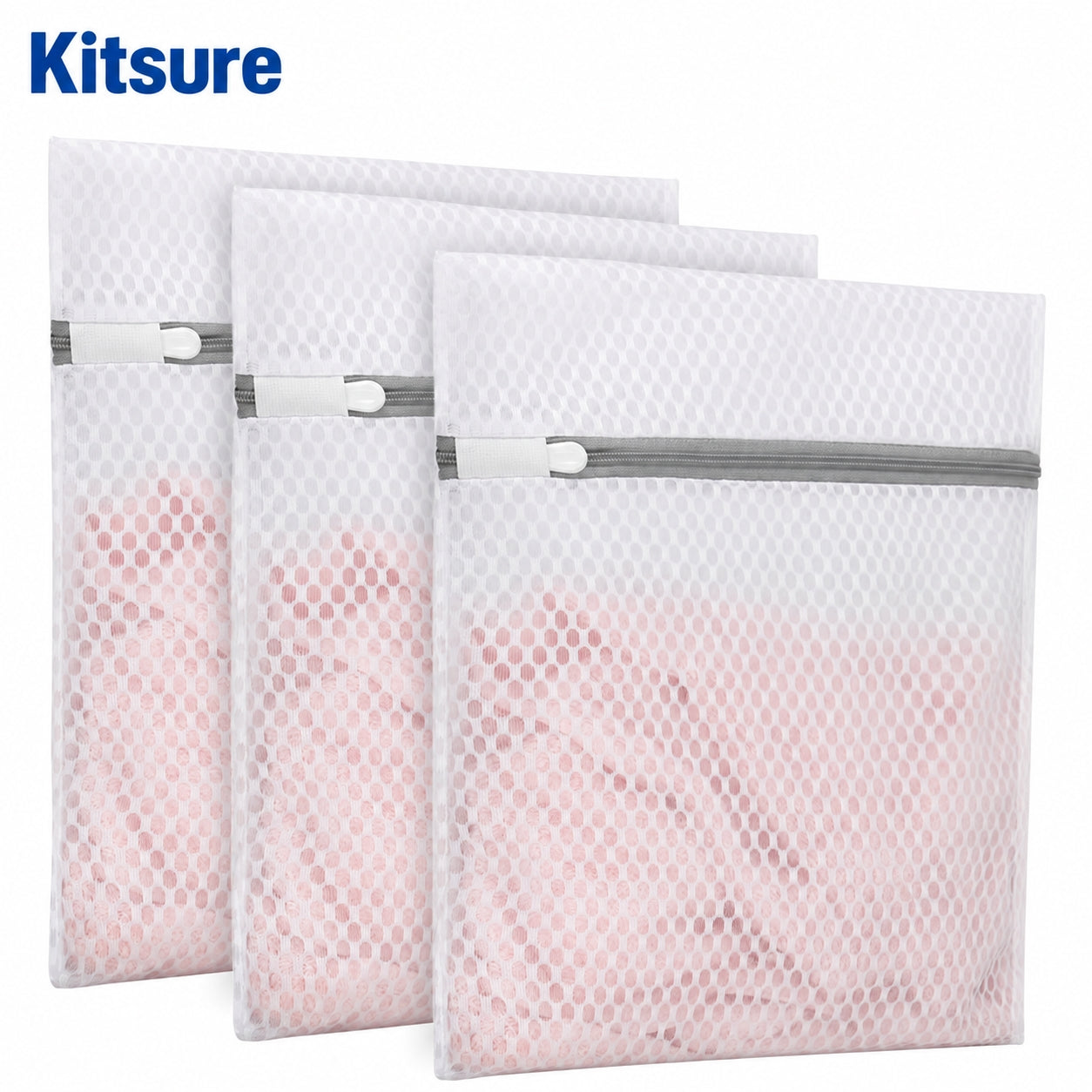 Kisure Mesh bags for washing laundry 3Pcs  Honeycomb Mesh Laundry Bags for Clothes