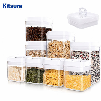 Kitsure Airtight Food Storage Container Set - 8 PC Set - Pantry Organization and Storage, Kitchen Canisters with Lids, for household or kitchen use