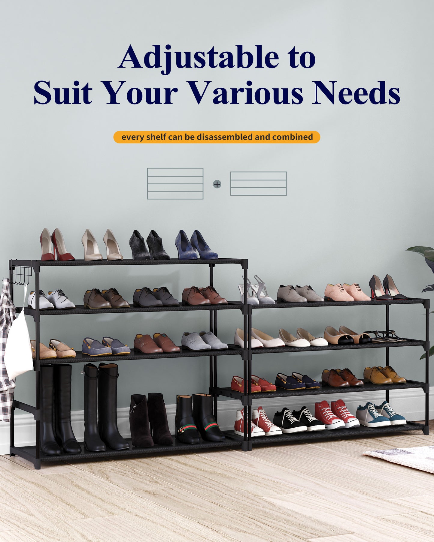 Kitsure Shoe Rack - Premium Non-Woven Shoe Rack Shelf 5X-Large