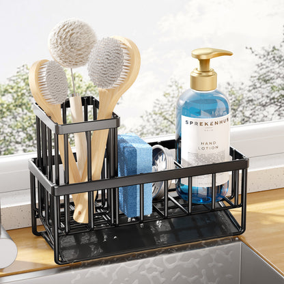 Kitsure Sponge Holder for Kitchen Sink - Stainless Steel Sink Caddy