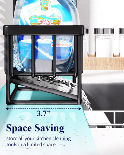 Kitsure Sponge Holder for Kitchen Sink - Stainless Steel Sink Caddy