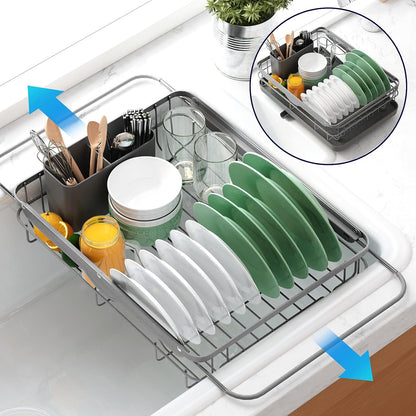 Dish Drying Rack- Space-Saving Dish Rack, Dish Racks for Kitchen Counter