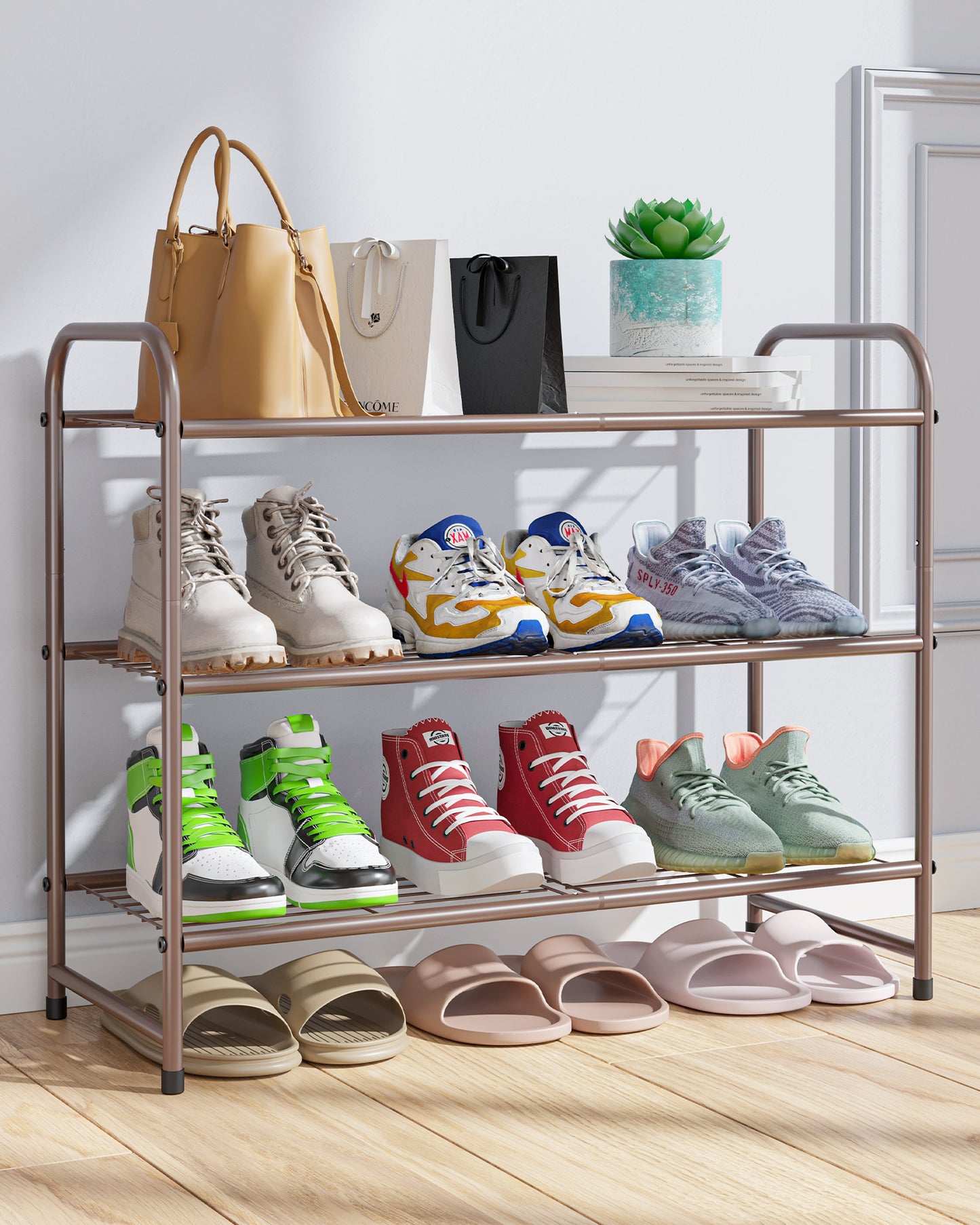 Stainless Steel Shoe Organizer, Sturdy Shoe Rack
