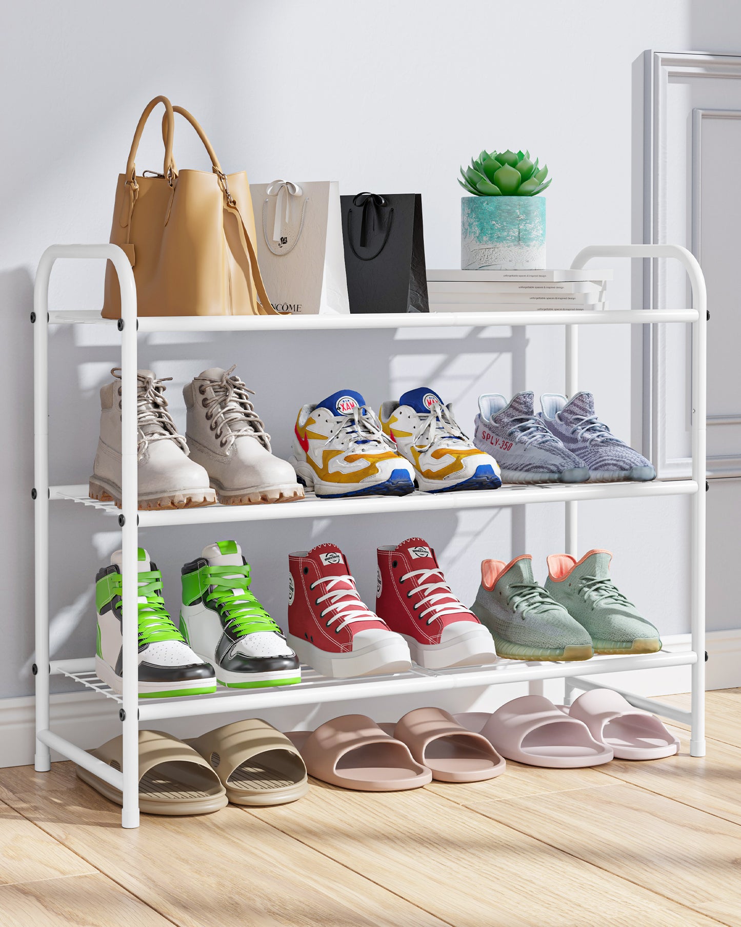 Stainless Steel Shoe Organizer, Sturdy Shoe Rack