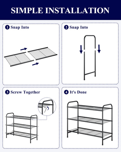 Stainless Steel Shoe Organizer, Sturdy Shoe Rack