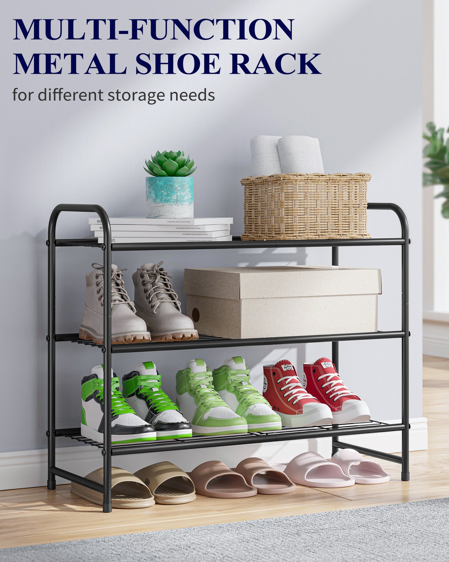 Stainless Steel Shoe Organizer, Sturdy Shoe Rack