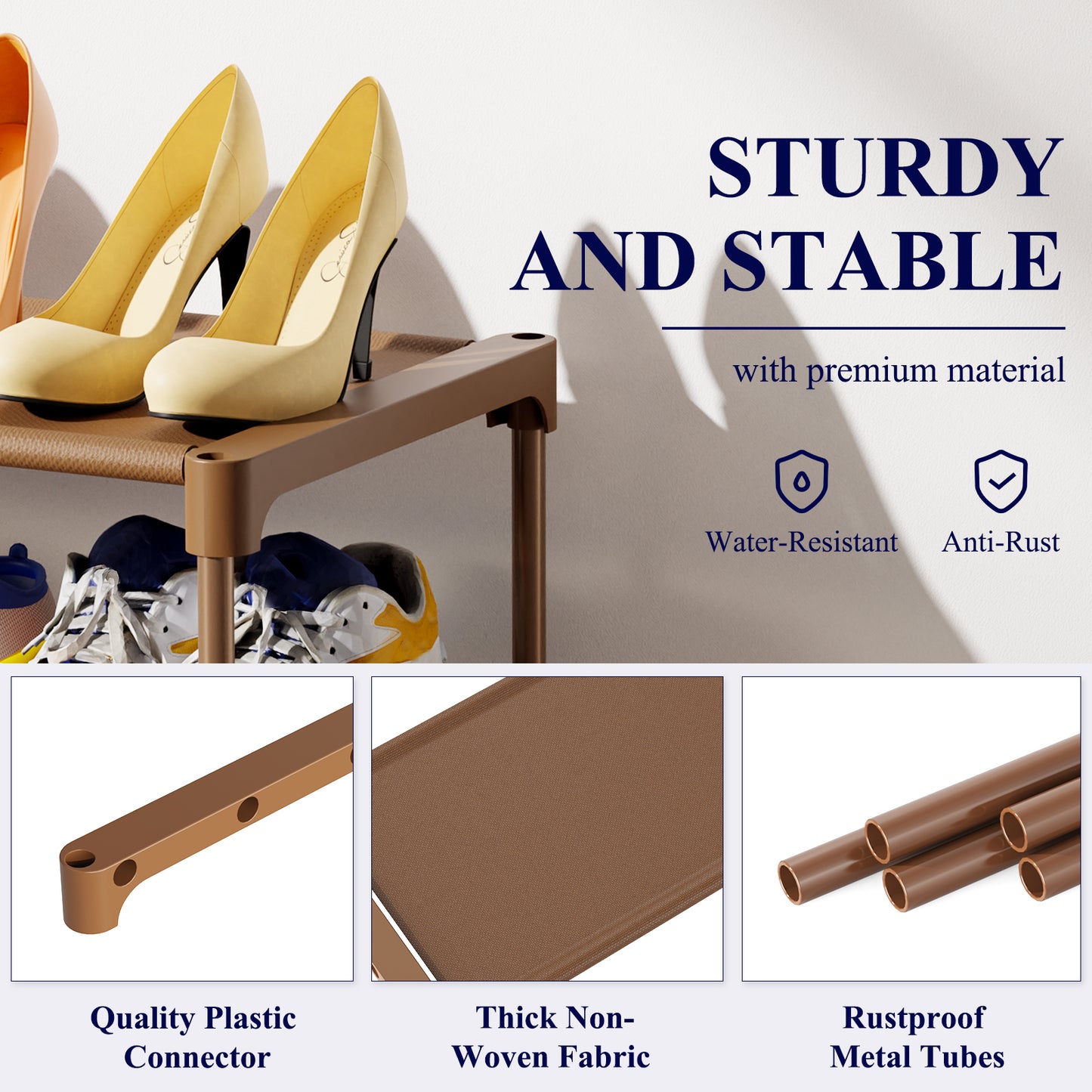 Kitsure Shoe Rack - Premium Non-Woven Shoe Rack Shelf