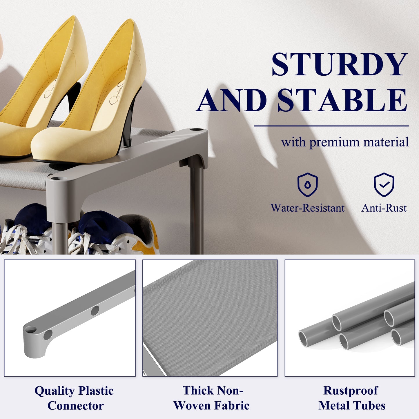 Kitsure Shoe Rack - Premium Non-Woven Shoe Rack Shelf