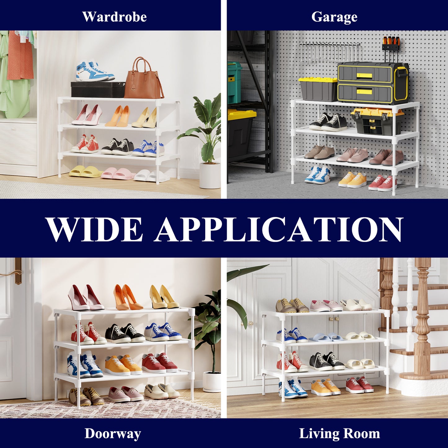 Kitsure Shoe Rack - Premium Non-Woven Shoe Rack Shelf