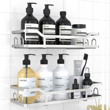 Kitsure Shower Caddy - 2 Pack, No Drilling Shower Organizer