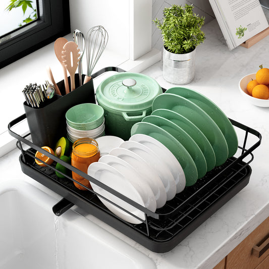 Dish Drying Rack- Space-Saving Dish Rack, Dish Racks for Kitchen Counter