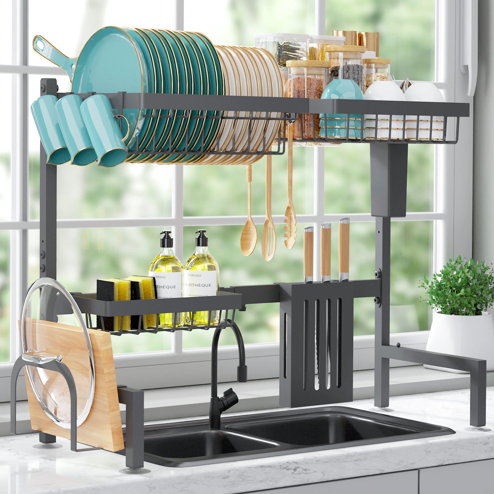 Dish Drying Rack Large Over The Sink Dish Drainer Drying Rack