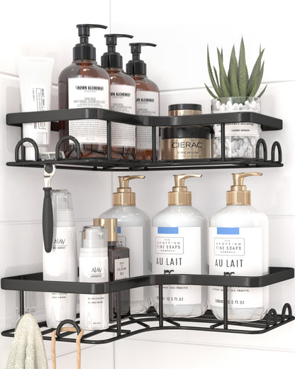 Corner Shower Caddy - 2 Pack, Adhesive Shower Organizers