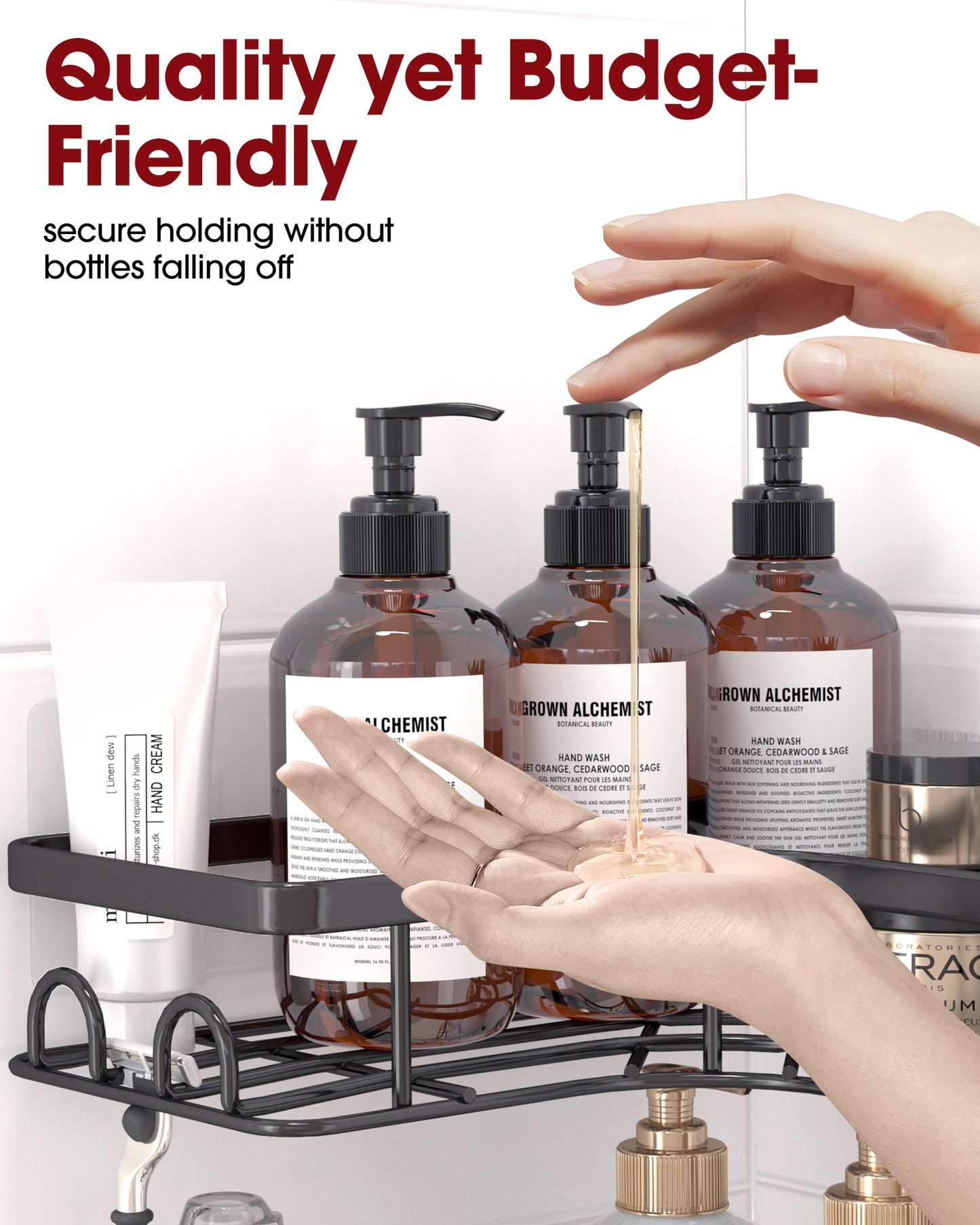 Corner Shower Caddy - 2 Pack, Adhesive Shower Organizers