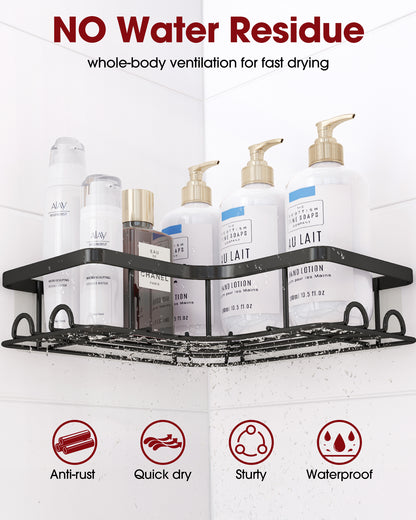 Corner Shower Caddy - 2 Pack, Adhesive Shower Organizers