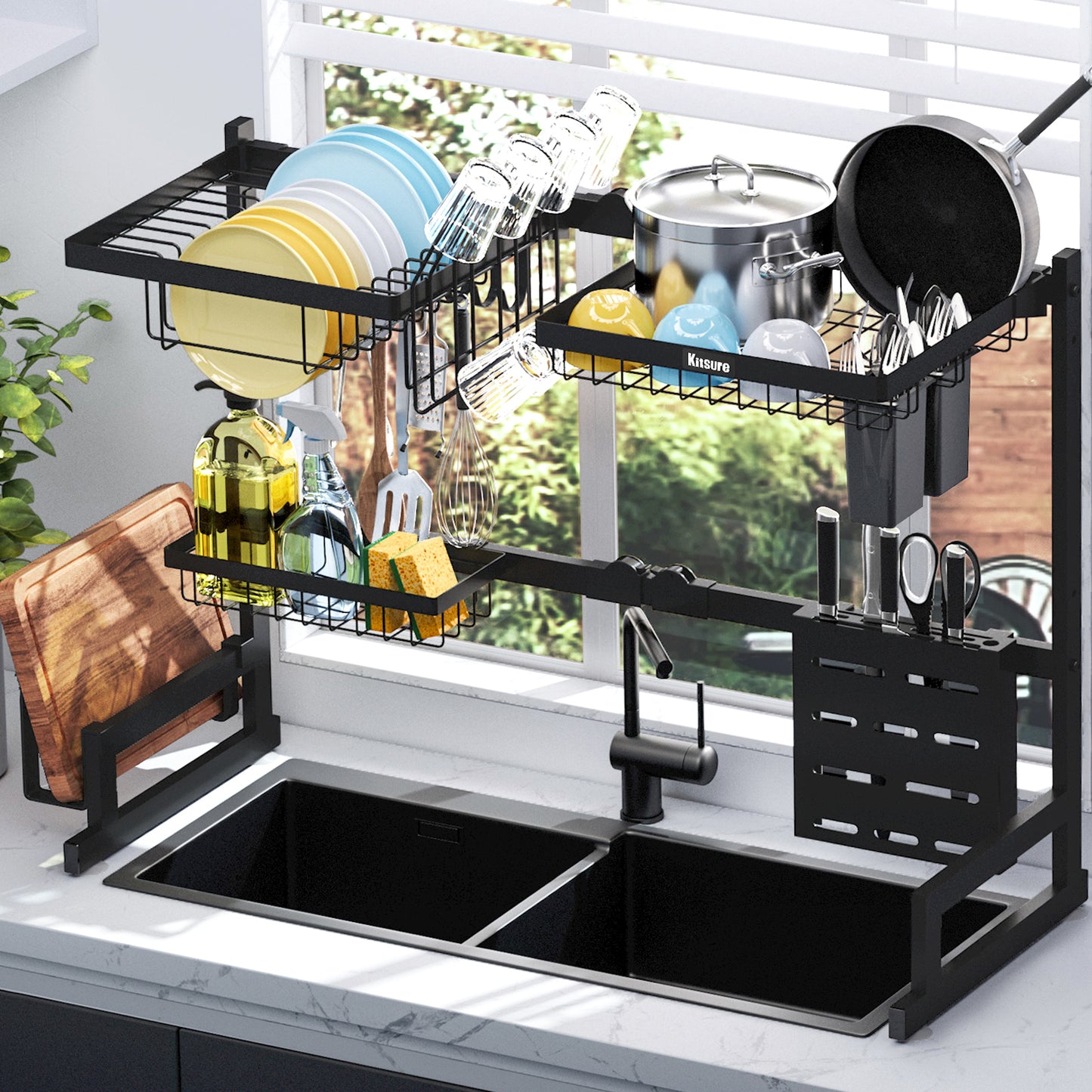 ] #ad Kitsure Over-The-Sink Dish Drying Rack 2-Tier with Adjustable  Length Design (33.4-39.4in),Multifunctional Dish Rack for Over-Sink Use,  Stainless Steel , Space-Saving, with 42% off, for $34.99 : r/DealsRUs